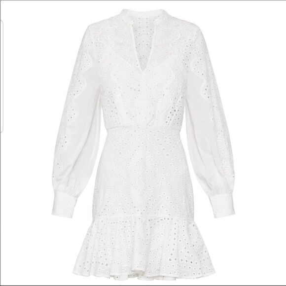 BCBGMaxAzria White Lace Mini Dress - Picture 9 of 9